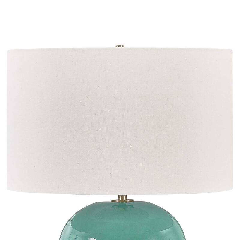 Uttermost Hollis Teal Table Lamp - 19.00" W x 28.25" H x 19.00" D