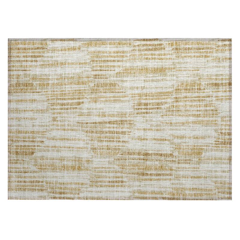 Machine Washable Indoor/ Outdoor Chantille Abstract Watercolor Rug