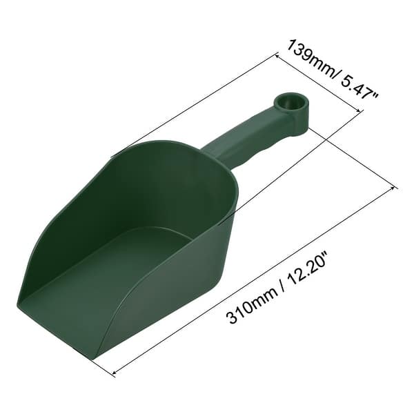 Plastic Garden Shovel 310x139mm Plant Soil Digging Hand Trowels, 2Pack - Green