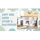 preview thumbnail 4 of 15, Kids Loft Bed Twin Size, Solid Wood Low Loft Bed Frame with Storage Stairs and Drawer, Modern Farmhouse Loft Bed for Boys Girls