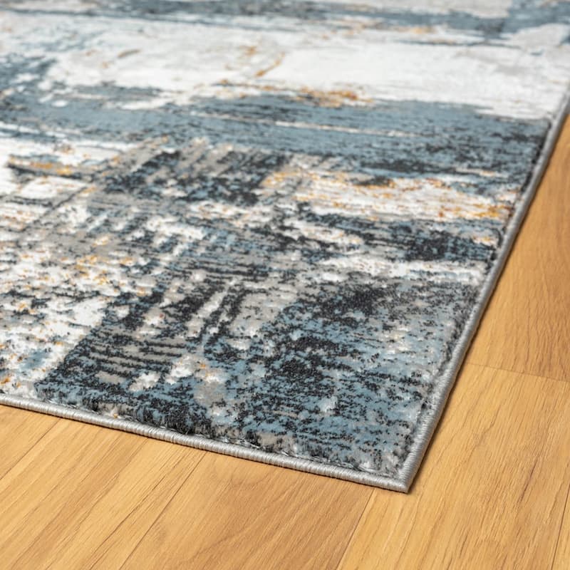 Luxe Weavers Soft Distressed Abstract Area Rug