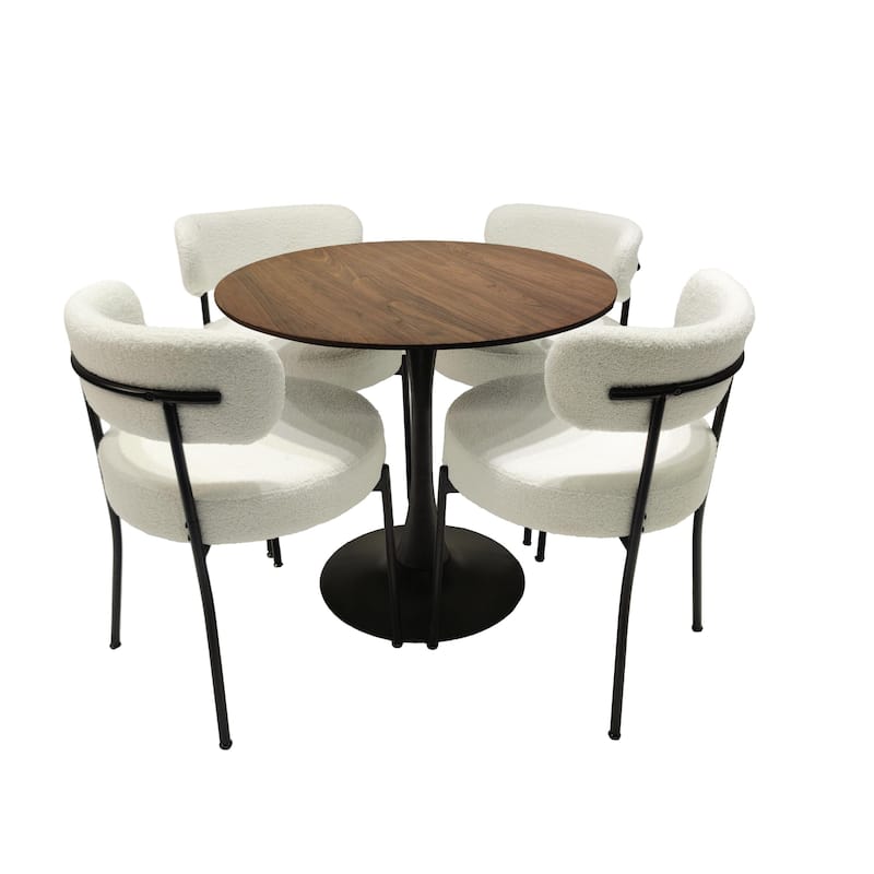 White Dining Chairs Set of 2, Mid-Century Modern Dining Chairs, Kitchen Dining Room Chairs