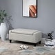 preview thumbnail 25 of 29, HOMCOM Ottoman Bench Tufted Storage Chest with Flipping Top, 36.25"W x 15.75"D x 15.75"H Beige Linen