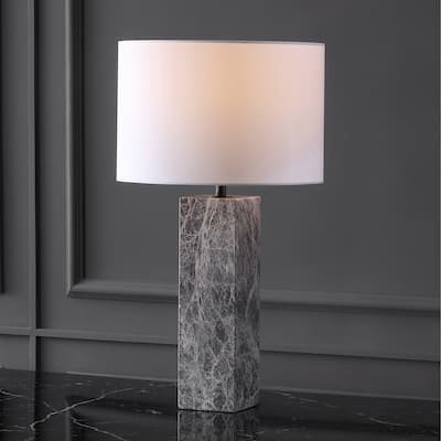SAFAVIEH Couture Poloma Square Marble Table Lamp - 16"W x 16"D x 27"H