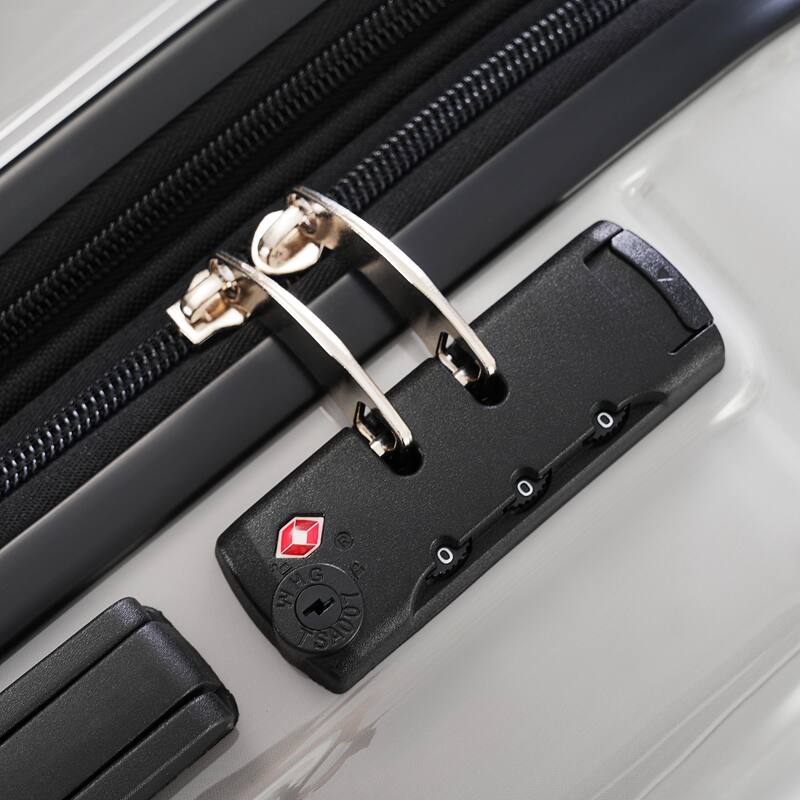 Luggage Set of 3, ABS+PC Hard Shell Carry-on Suitcases with Cup Holder and USB Port & Spinner Wheels, for Men Women Travel