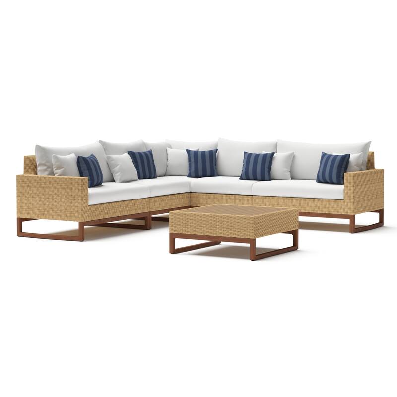 Mili 6 Piece Sunbrella Outdoor Patio Sectional and Table