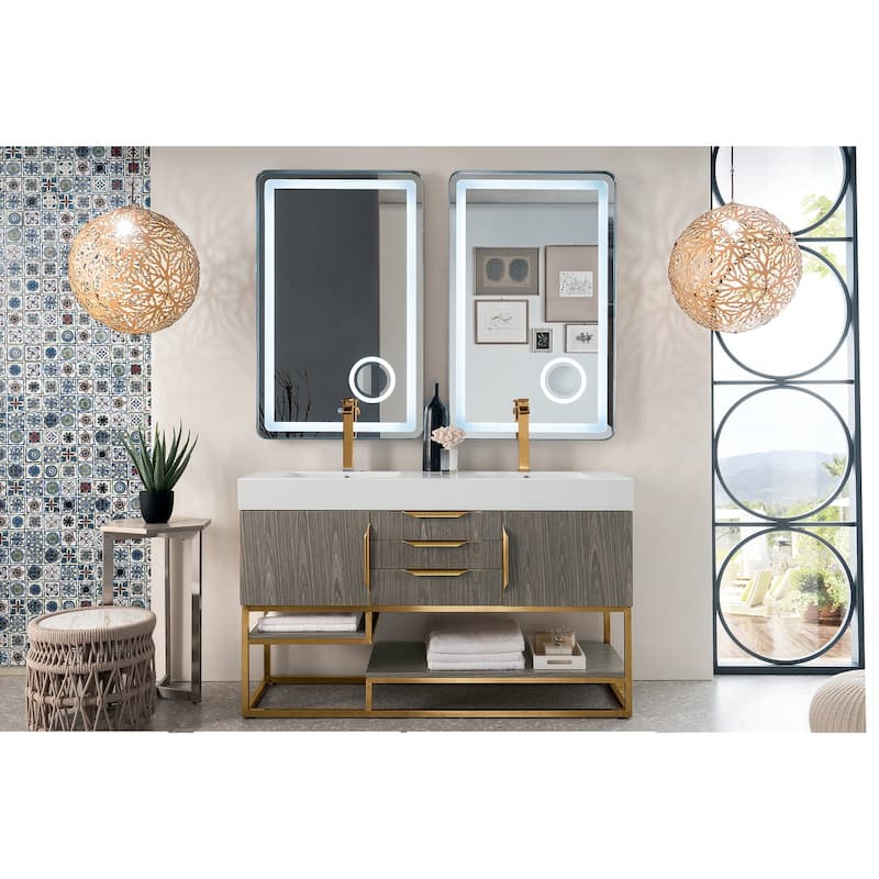 James Martin Vanities 983-V59D-R-RG-GW Columbia 59" Free Standing
