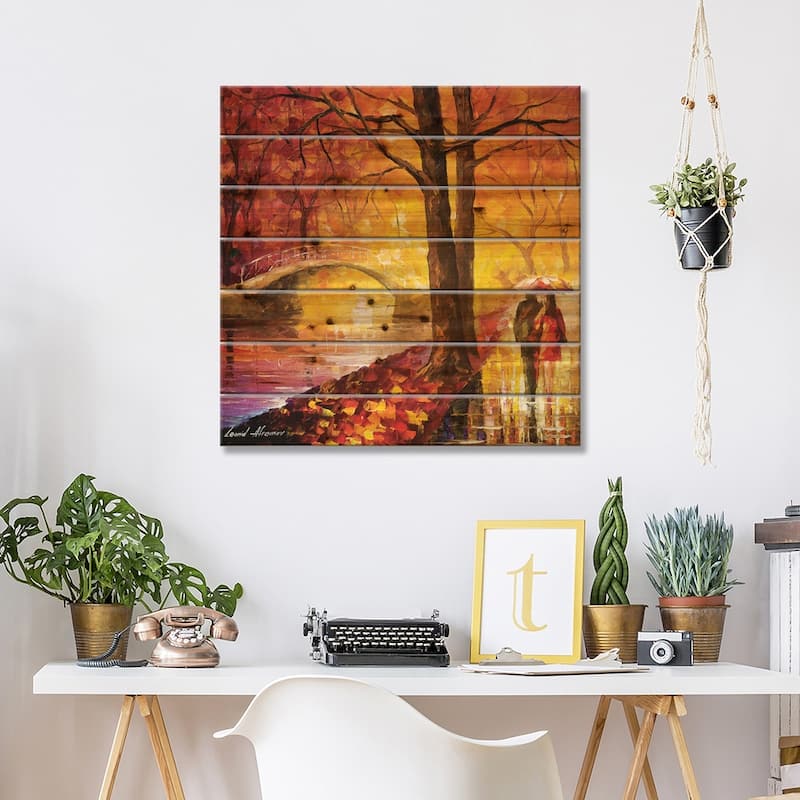Dreaming Emotions Print On Wood by Leonid Afremov - Multi-Color