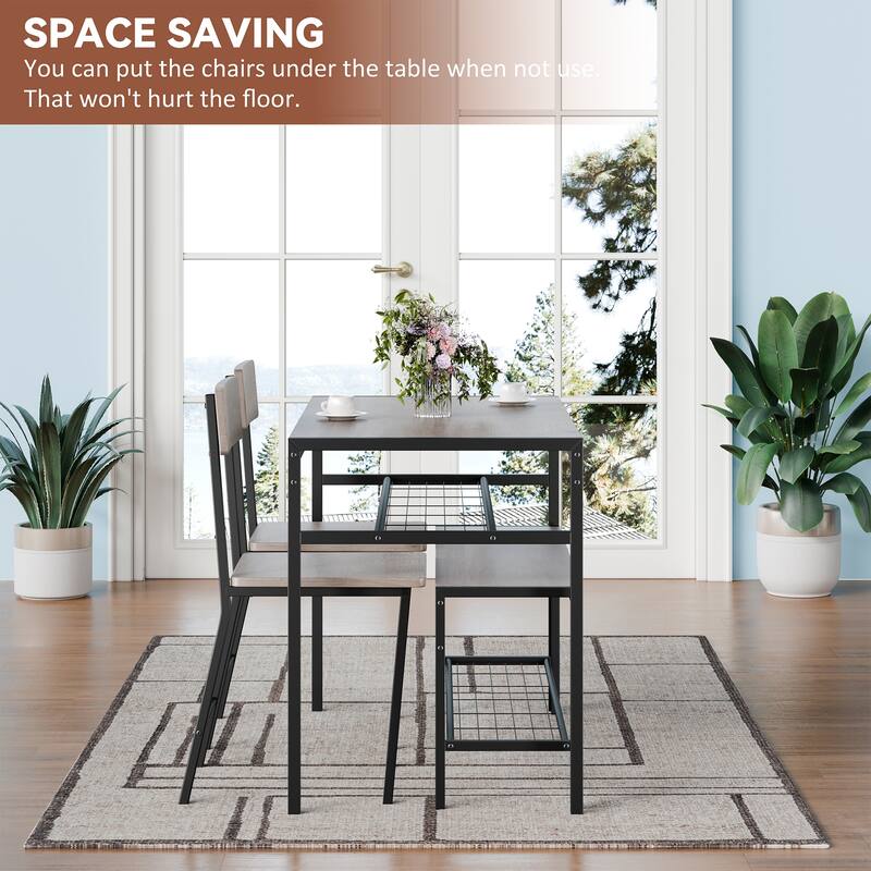 Futzca Dining Table Set, Kitchen Bar Table and Chairs, 3 Or 4 Pieces