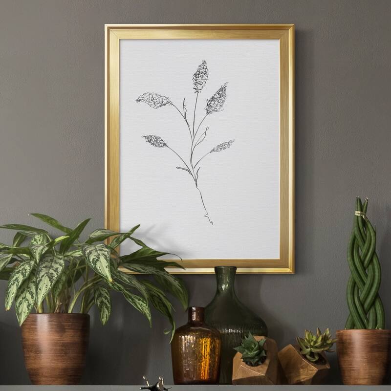 FLORAL SKETCH II Premium Framed Canvas - Ready to Hang
