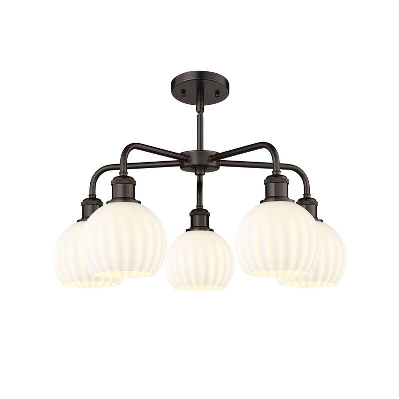 Innovations Lighting 516-5C-14-24-White Venetian-Indoor Chandelier