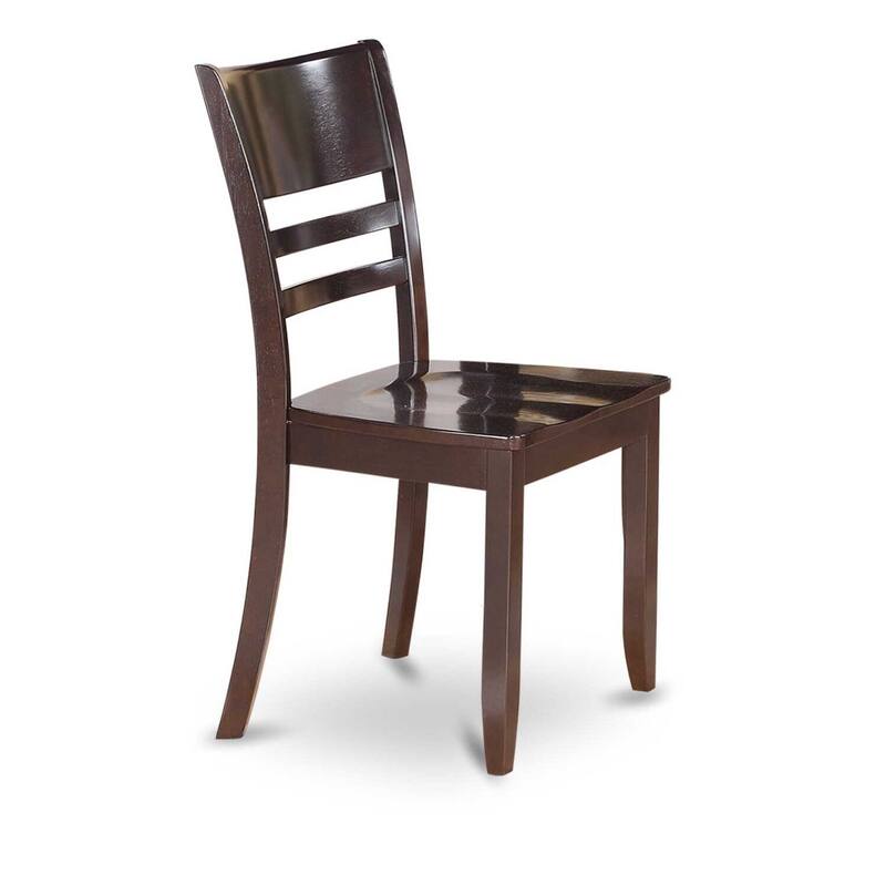 HomeStock 5-Piece Rectangle Cappuccino Finish Solid Wood Top Dining table with 4 Chairs