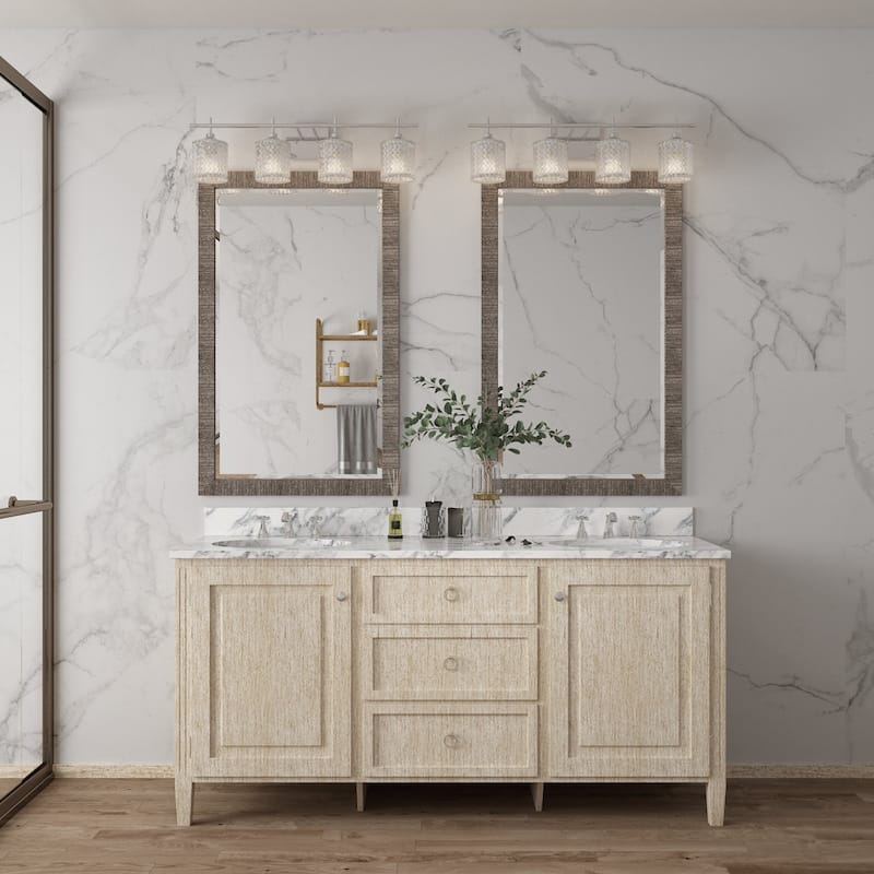 Acroma 4-light Modern Glam Bathroom Vanity Lights with Art Glass - 29 inches