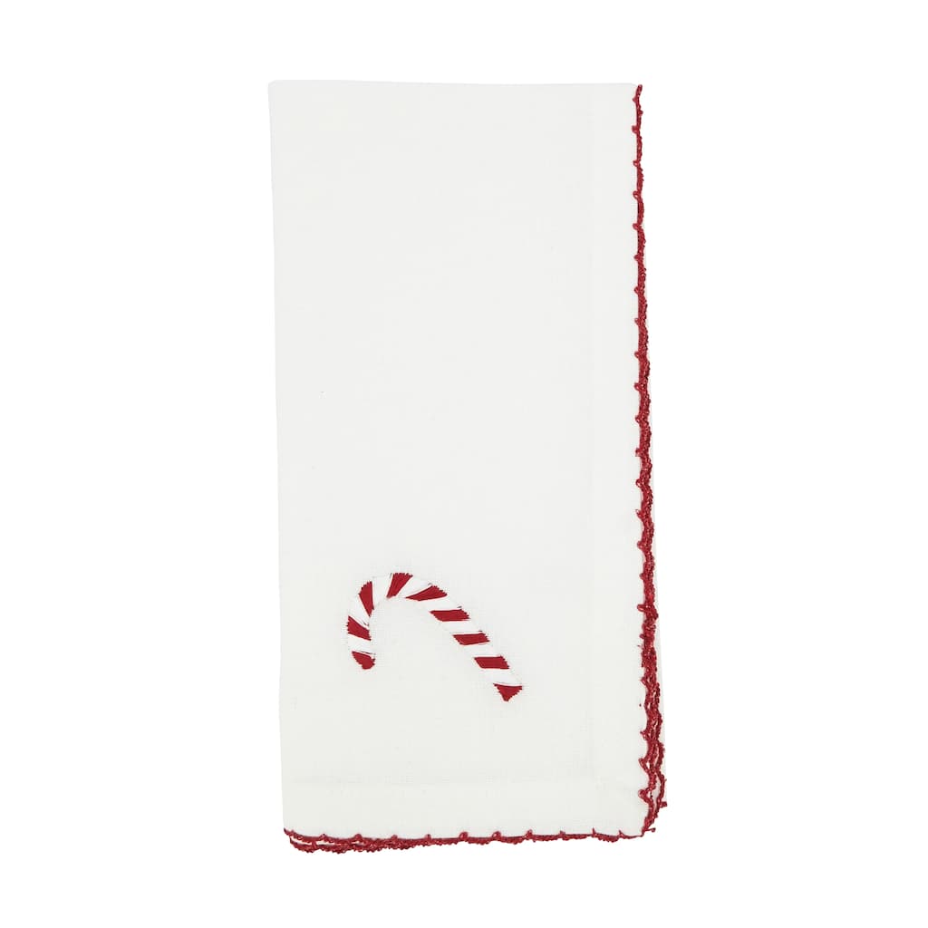 Festive Fun Whip Stitch Candy Cane Napkin (Set of 4)