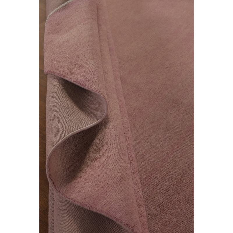 Hand Knotted Oriental 100% Wool Carpet Modern Solid Pink Gabbeh Area Rug - 14' 2'' X 10' 1''