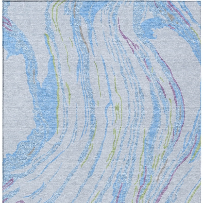 HomeRoots Abstract Transitional Rectangle Outdoor Rug