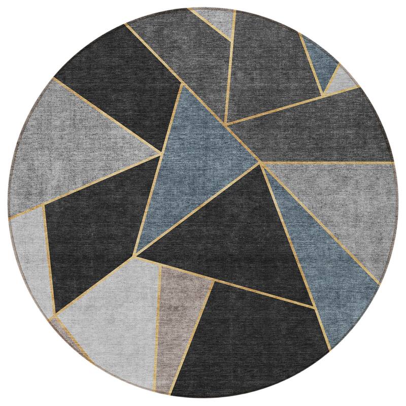 HomeRoots Geometric Transitional Rectangle Outdoor Rug