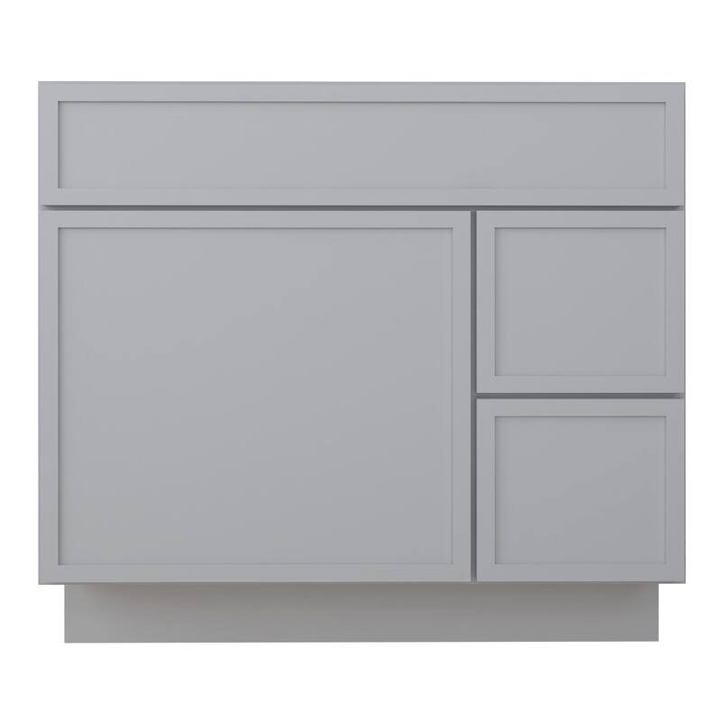 Vanity Art 36" Freestanding Single Base 2 Drawers Storage Cabinet with Soft Close Door