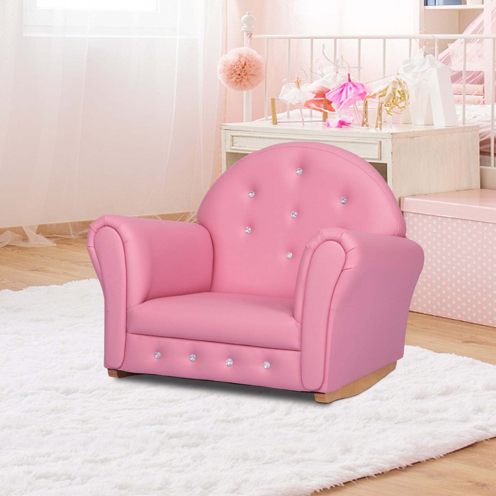 Kinbor Baby Kids Sofa High Back Kids Armrests Children Armrest