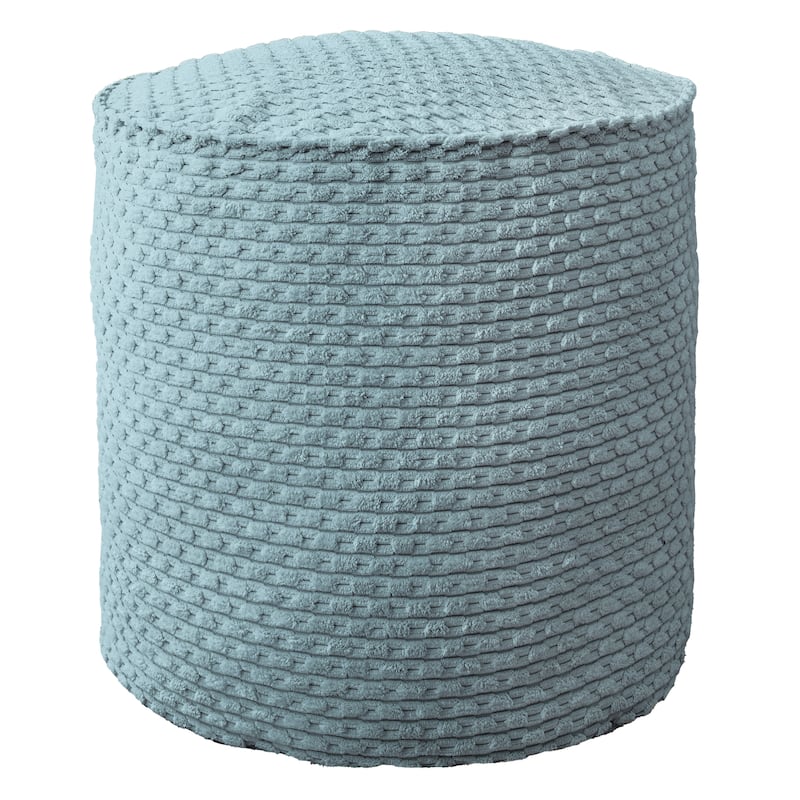 Sorra Home Indoor Soft Chunky Corduroy Small Round Pouf