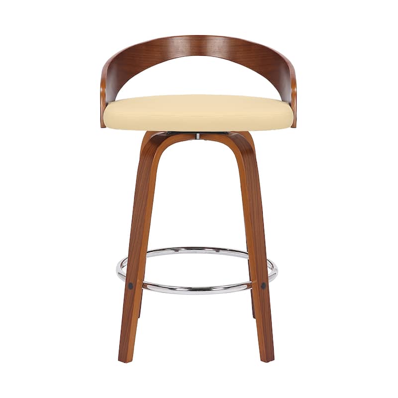 Carson Carrington Solavagen Mid-Century Modern Swivel Counter or Bar Stool