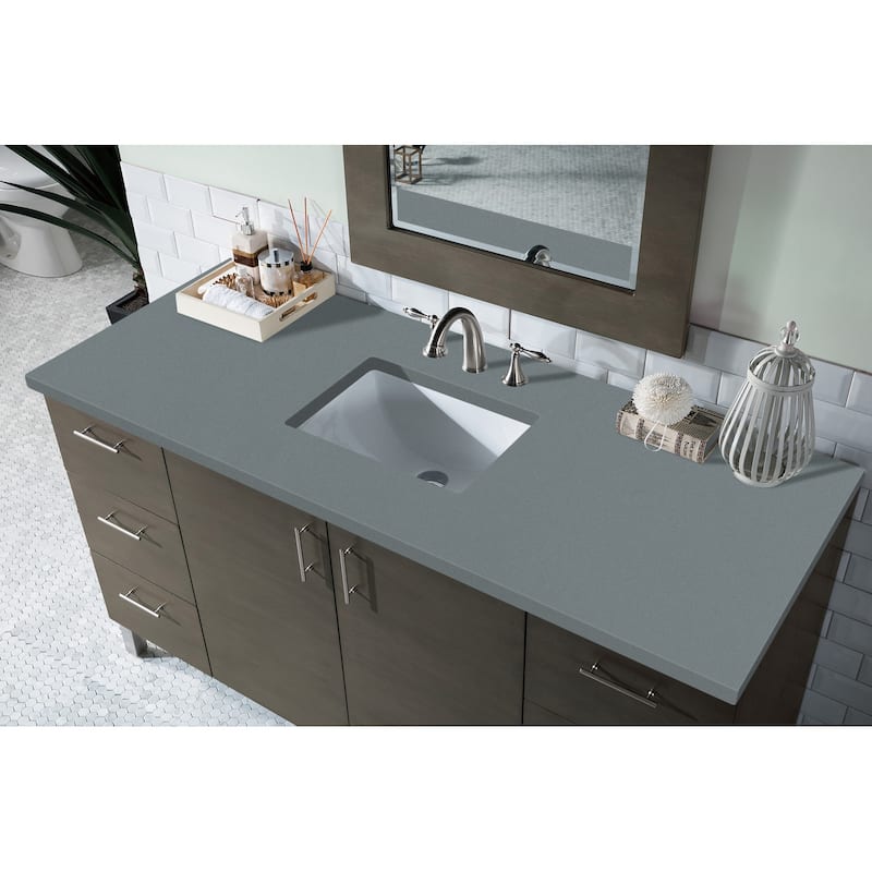 James Martin Vanities Metropolitan 60" Single Vanity, Silver Oak