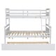 preview thumbnail 9 of 10, Stylish & Simple Twin over Full Bunk Bed with Trundle, Inclined Ladder and Safety Full-length Guardrail, Space-saving, White