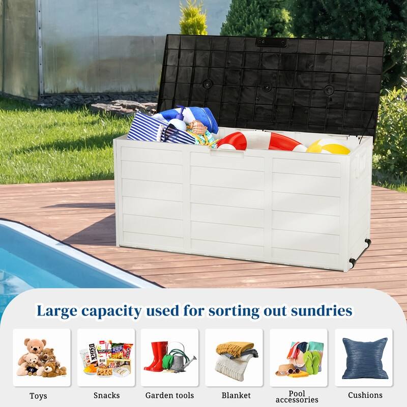 75gal Outdoor Garden Plastic Storage Deck Box