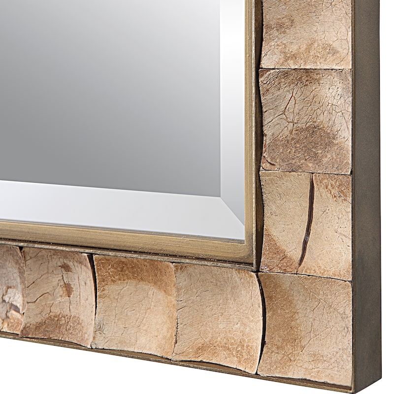 Uttermost Cocos Coconut Shell Mirror - 41.38 x 27.75 x 1.13 - 41.38 x 27.75 x 1.13