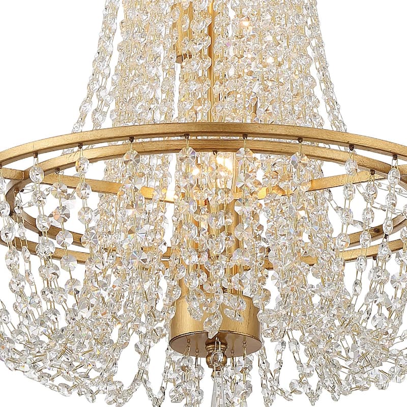 Arcadia 4 Light Antique Gold Chandelier - 18.12'' W x 31.5'' H