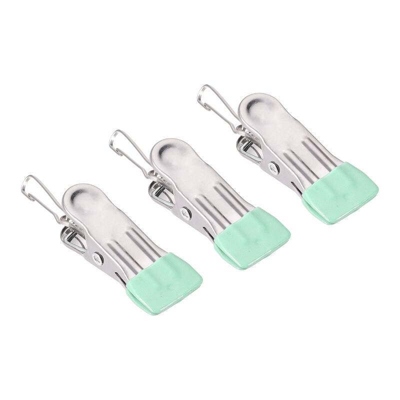 Uxcell Laundry Clips with Buckle, Stainless Steel Hanging Hooks