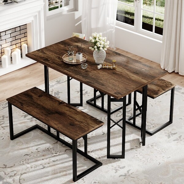 Javlergo 4-Piece Dining Table Set Space Saving Counter Height