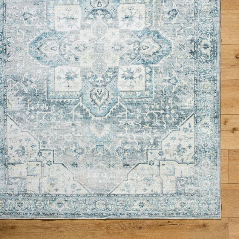 Livabliss Traditional Lavable Medallion Washable Area Rug