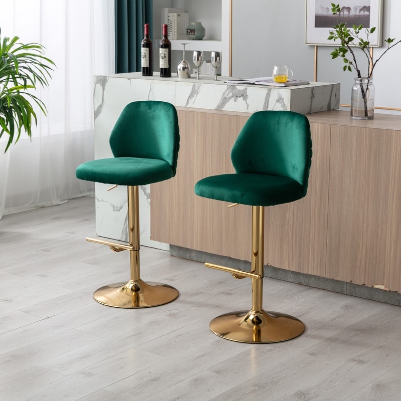 Green swivel bar stools best sale