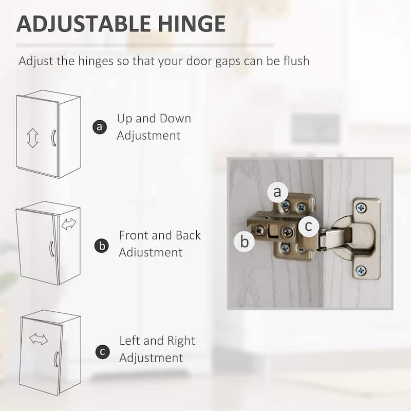 Kitchen Pantry Storage Cabinet, Freestanding Cupboard with 2 Doors