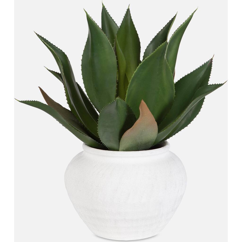 Uttermost 60235 Tierra Agave 24" Tall Ceramic Faux Flora Planter