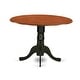 preview thumbnail 2 of 17, East West Furniture Round Table with Two 9-inch Drop Leaves (Finish Options available)