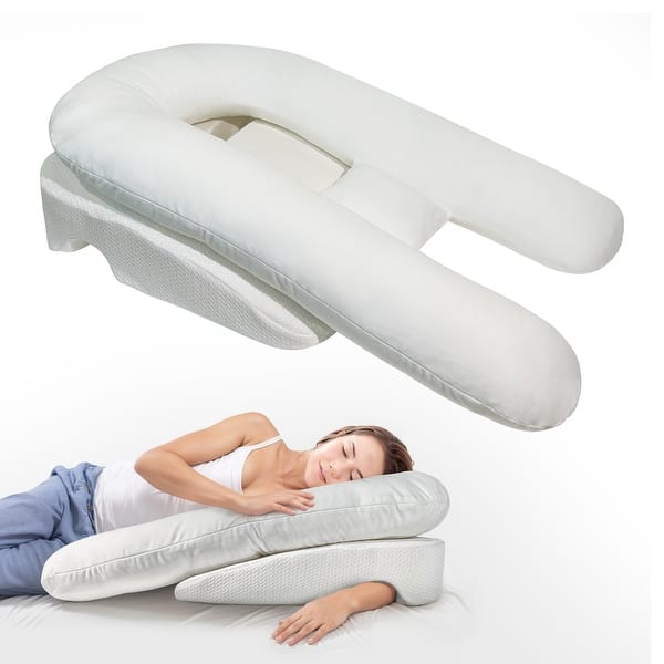 WOWMAX Shoulder Relief Bed Wedge U Shape Body Pillow System for