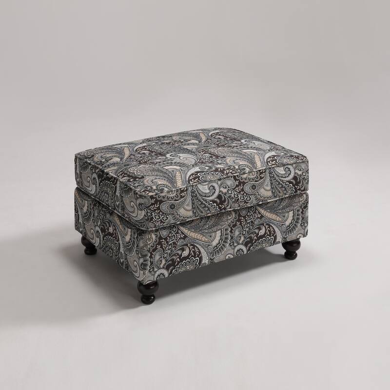 Morden Fort Classical Paisley Print Cocktail Rectangular Ottoman