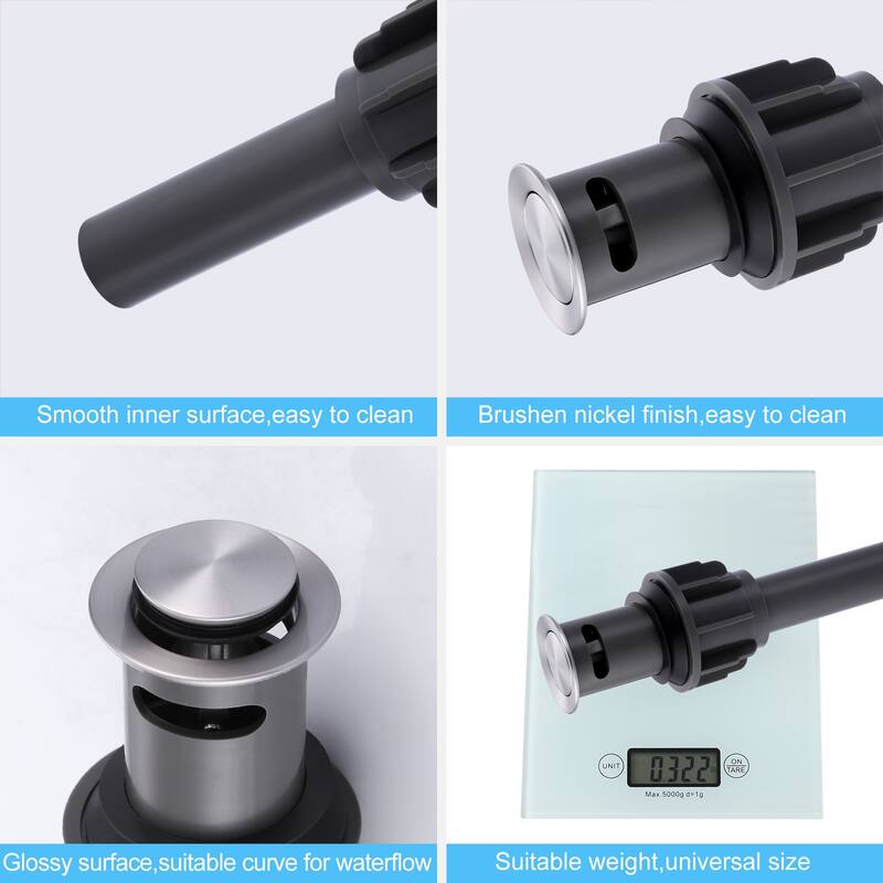 WOWOW 2-Piece Economical Easy Clean Pop Up Drain With Overflow