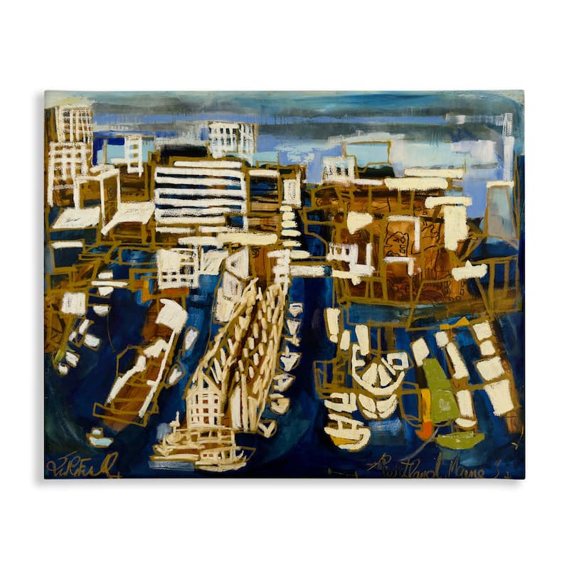Stupell Bold Abstract Cityscape Canvas Wall Art Design By Erin McGee Ferrell - 48 x 36