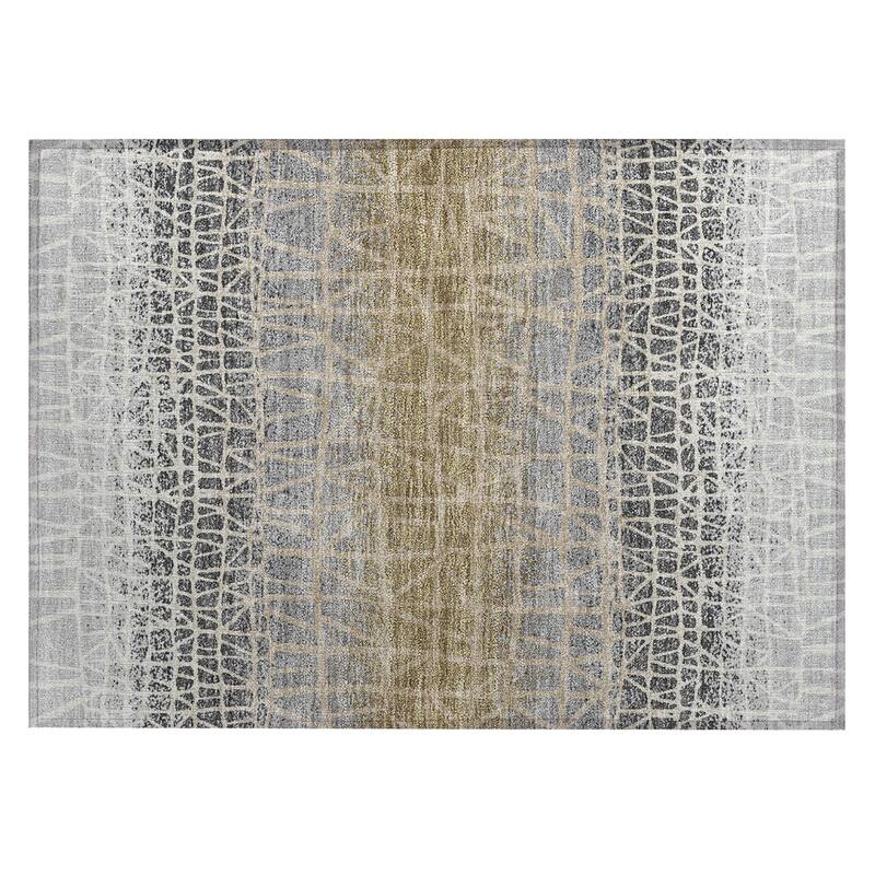 Machine Washable Indoor/ Outdoor Boho Global Chantille Rug