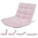 preview thumbnail 12 of 18, Adjustable 14-position Padded Floor Chair Recliner Light Pink