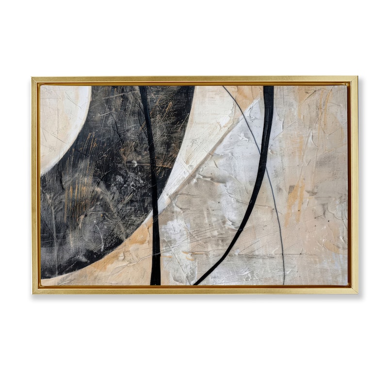 Stupell Arched Urban Abstract Framed Floater Canvas Wall Art Design By LSR Creative Studio - 31 x 21 - Gold