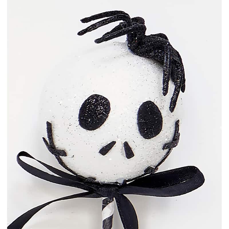 14" Halloween Ghost Pick With Spider, Set of 6