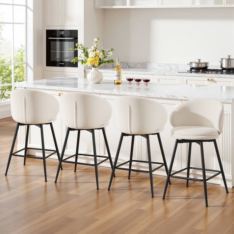 26"/ 30" Upholstered Swivel Bar Stools Counter Height Barstool