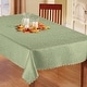 preview thumbnail 2 of 22, Solid Scroll Scalloped Edge Tablecloth Sage Green - 60" x 90"