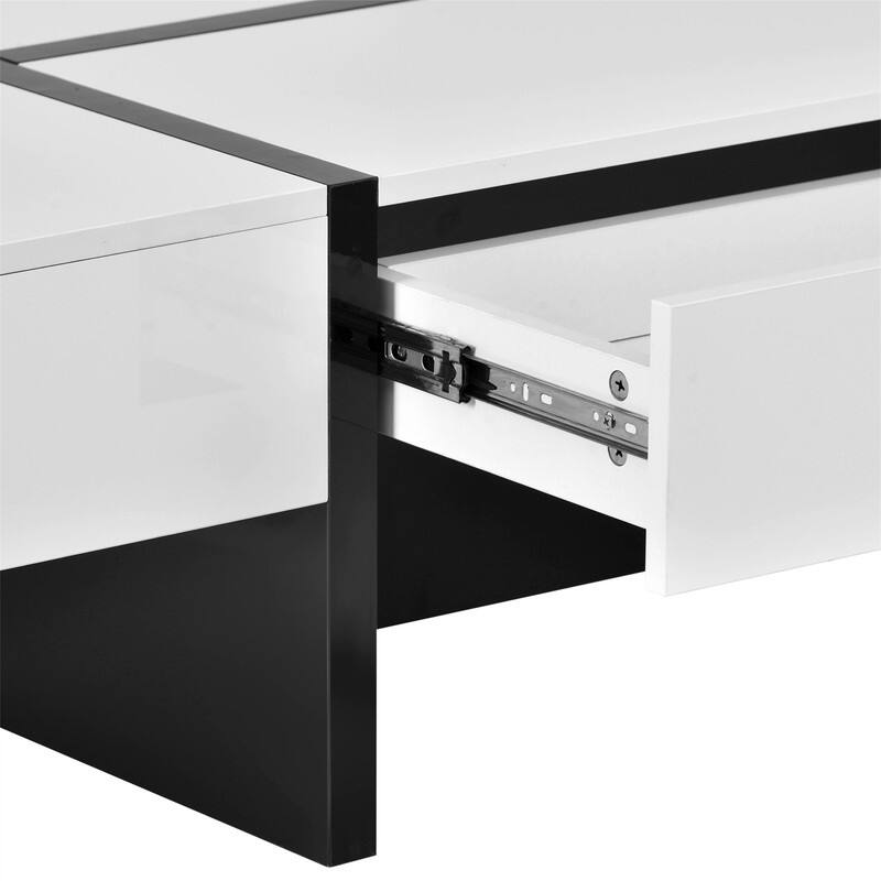 45.2'' Modern High Gloss Surface Coffee Table By Aoolive