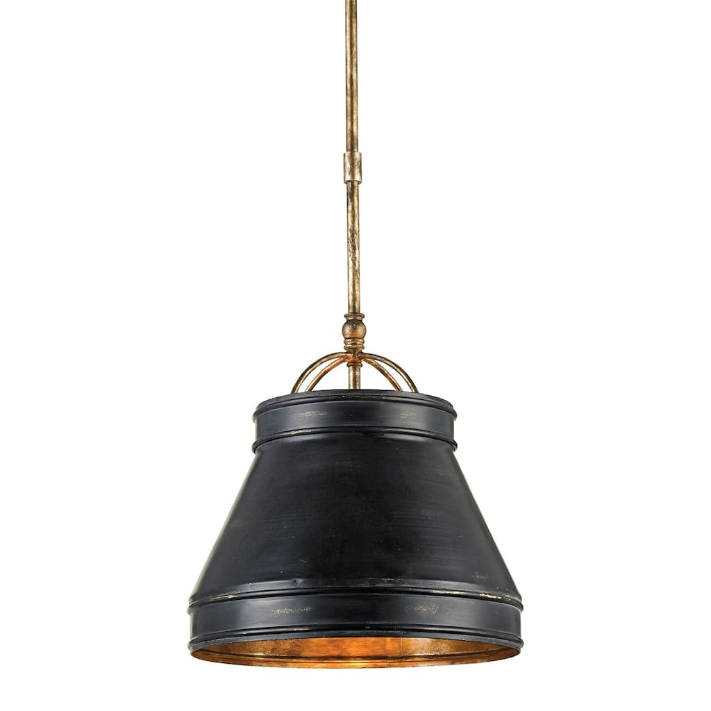 Currey & Company Lumley Black Pendant - 14"h x 13"dia