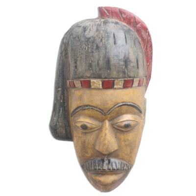 Novica Handmade British Chief African Wood Mask